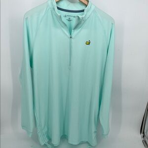 Magnolia Lane Women’s Masters Golf 1/4 Zip Pullover Aqua 1X